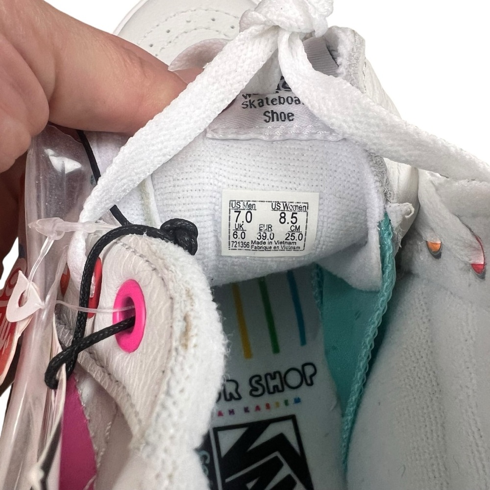 Vans x FLOUR SHOP NEW Super ComfyCush Sk8-Hi Rainbow shoes - Picture 10 of 10